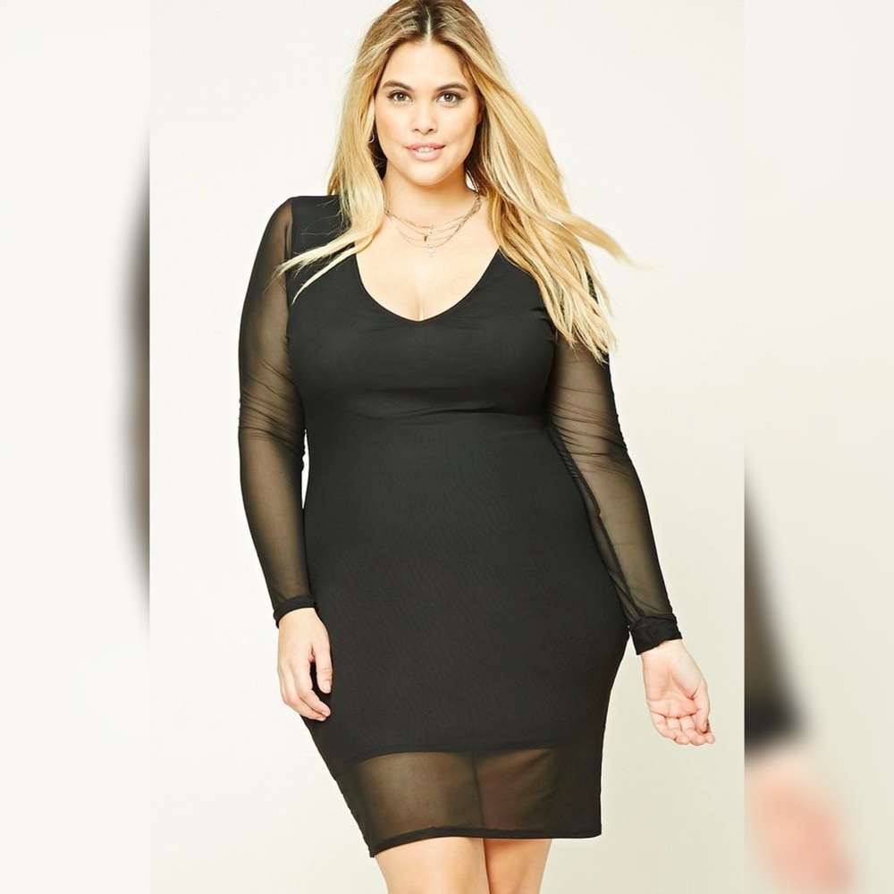 NWT Forever 21 Plus Knee Length Dress